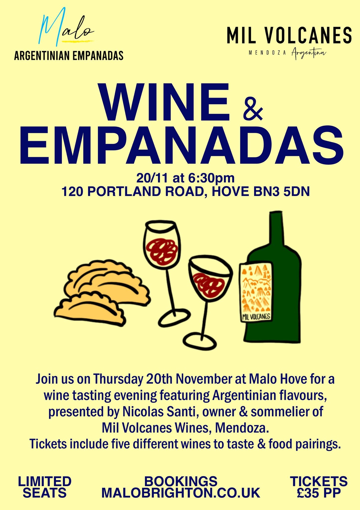 Wine & Empanadas Evening